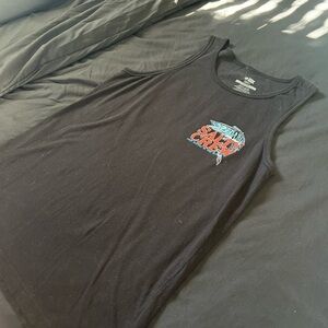 Salty Crew Black Tank Top with Colorful Graphic